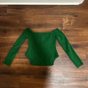 Forever 21 Green Off-Shoulder Top